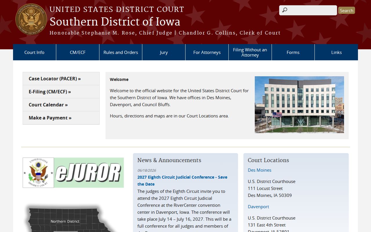 Federal court boundary for a Jefferson County arrest lookup