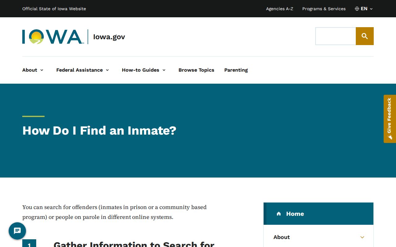 Iowa offender search guide for Jefferson County criminal case sentences