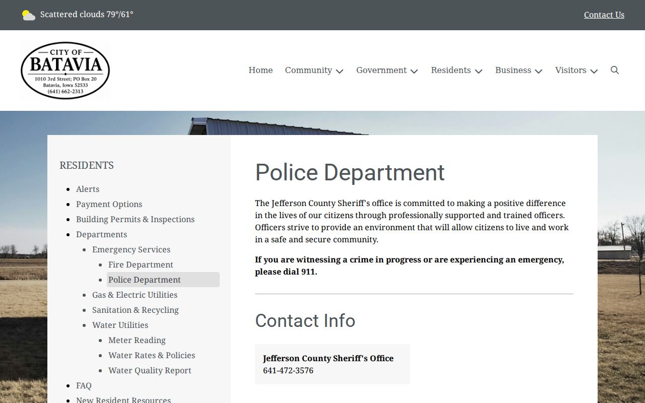 Jefferson County sex offender registration routing for Batavia police services